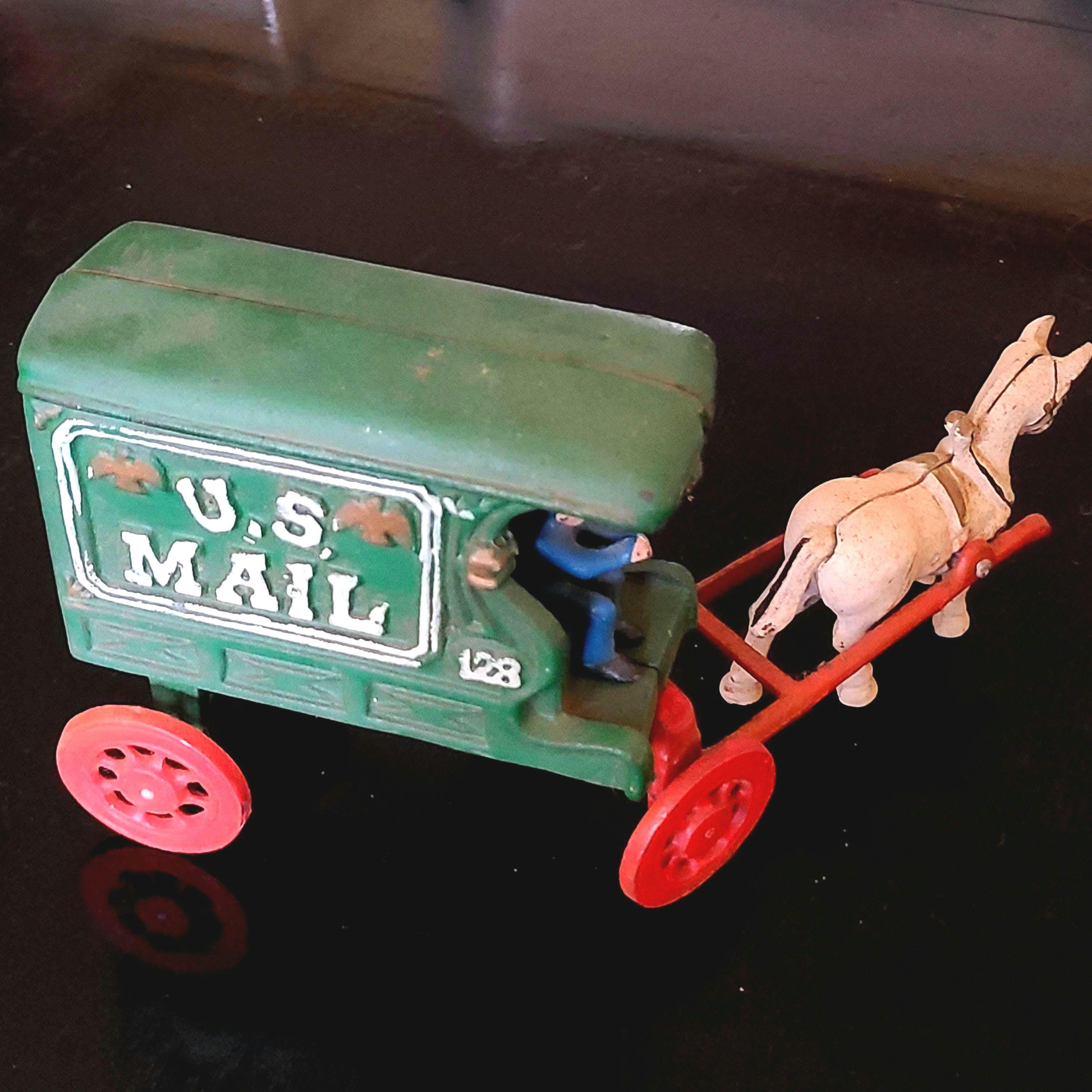 インテリア ヴィンテージ 鋳鉄 U.S. MAIL ワゴン 馬車 Cast Iron Mail Wagon - Etsy