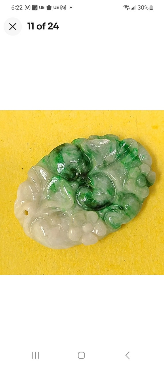 Imperial Jade Pendant Vintage Antique Chinese Han… - image 8