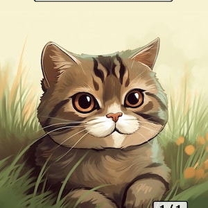 Cat Tokens for MTG (3 Cards) [2-sided]
