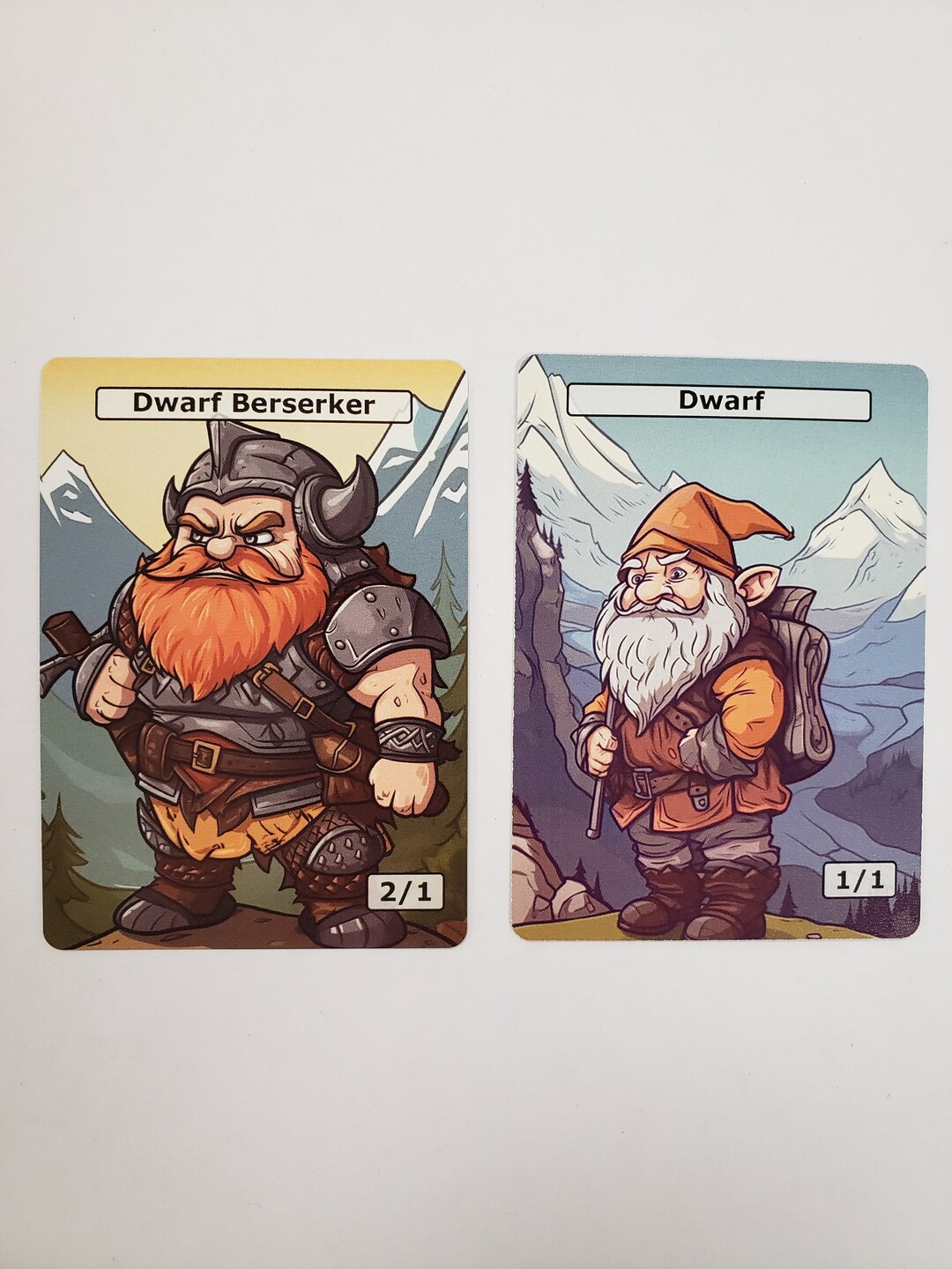 Dwarf Tokens for MTG 3 Cards 2sided Etsy