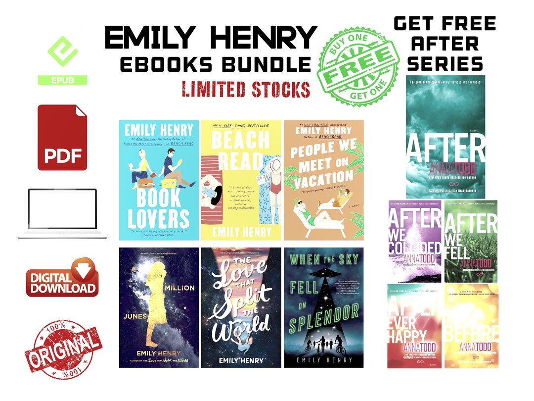 Emily Henry Books Collection Book Lovers Beach Read. Etsy