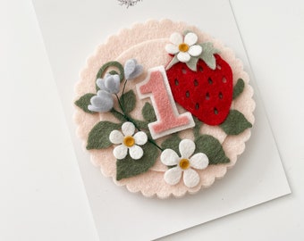 Berry Sweet Birthday Badge | Birthday Badge | Birthday Pin | Berry First Birthday | Badge | Sweet One | Berry Theme | Felt Badge |
