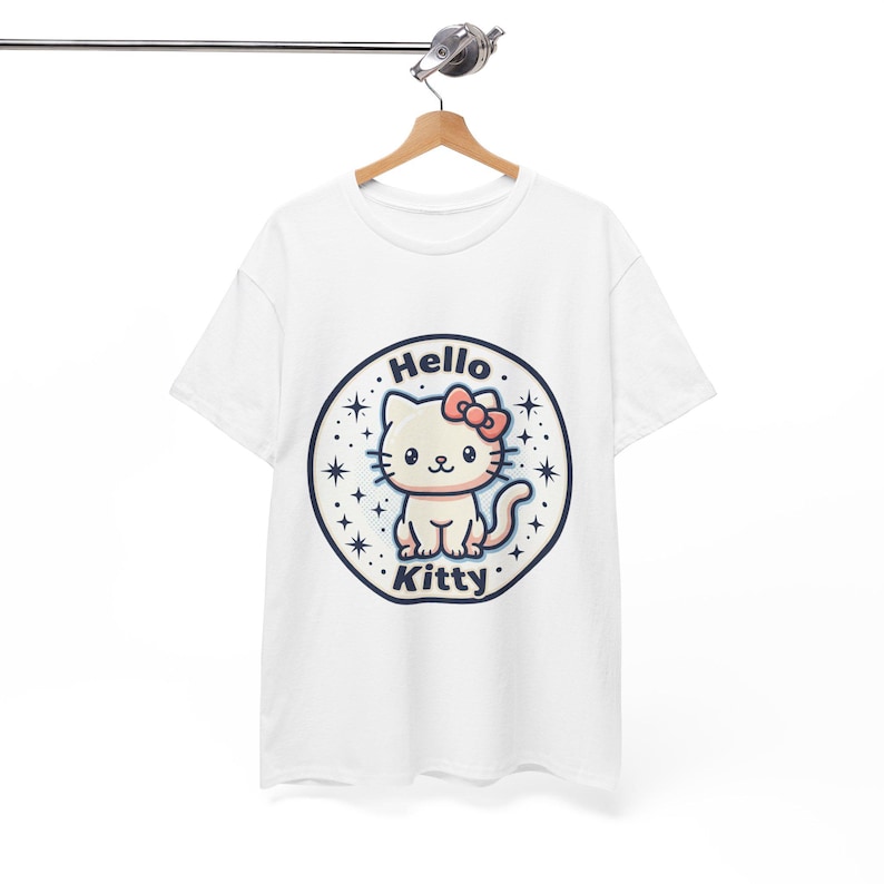 Hello Kitty Circle Badge Tee | Cute Cat Graphic T-Shirt image 1