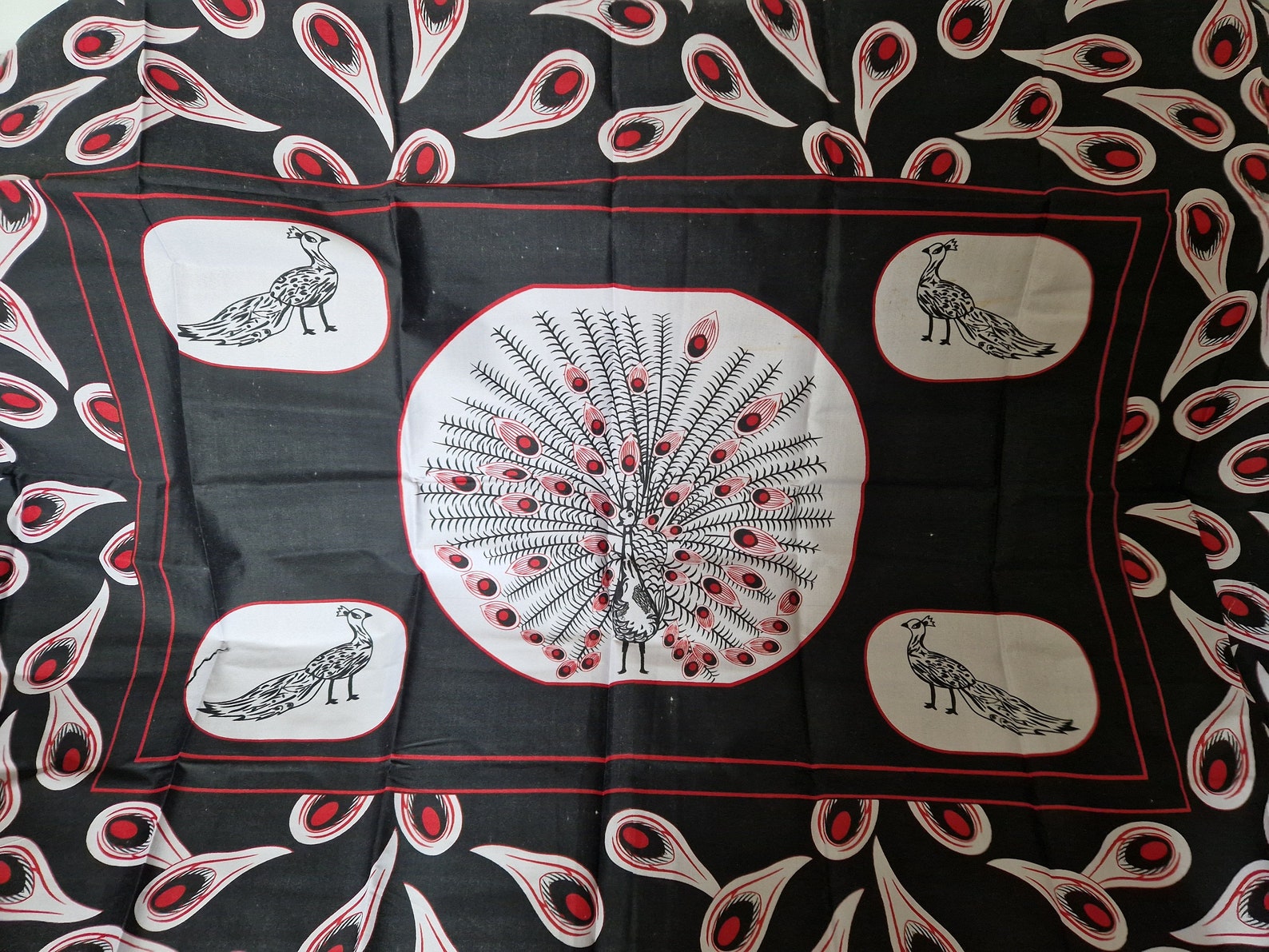 Peacock - Black- Ancestral Cloth - Amabhayi - Masela a Badimo - African ...