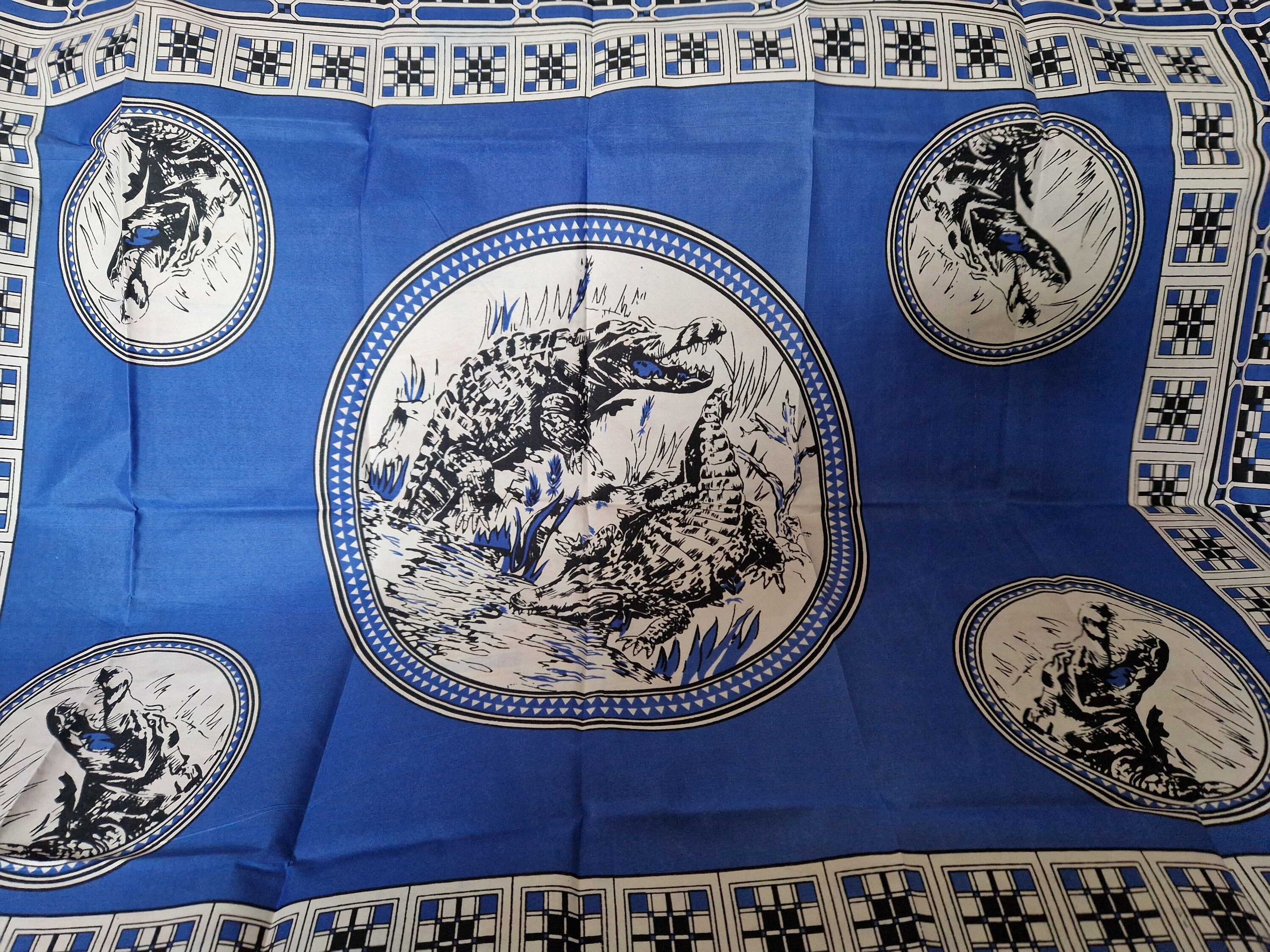 Crocodile- Blue Ancestral Cloth - Amabhayi - Masela a Badimo - African ...