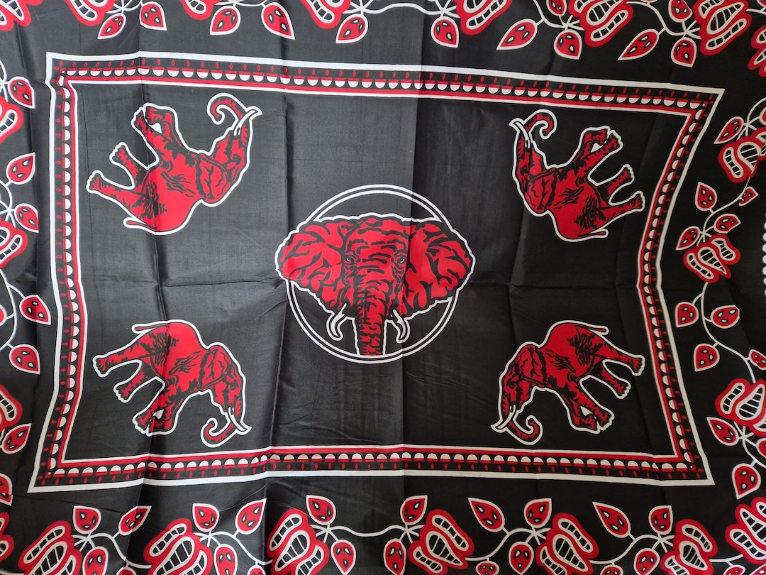 Elephant - Black Ancestral Cloth - Amabhayi - Masela a Badimo - Etsy