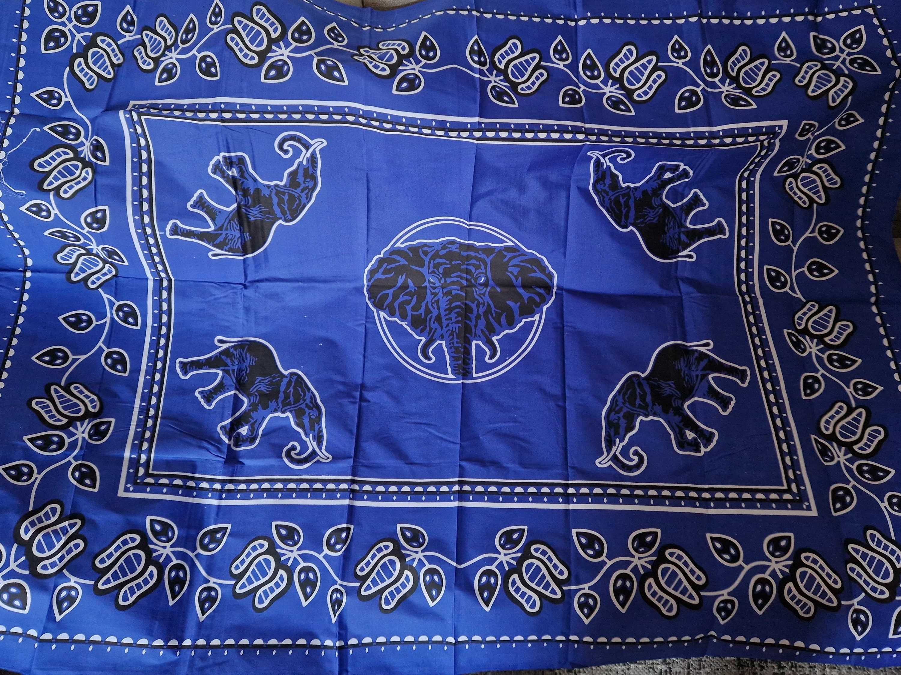 Elephant - Blue Ancestral Cloth - Amabhayi - Masela a Badimo