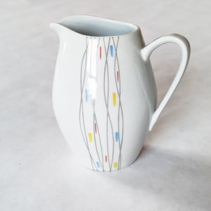 Vintage GDR 1950s milk jug cream jug porcelain coffee tableware