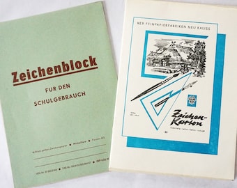 DDR Zeichenblock Zeichenkarton A3 Format 1960er-1980er Jahre
