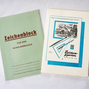 DDR Zeichenblock Zeichenkarton A3 Format 1960er-1980er Jahre