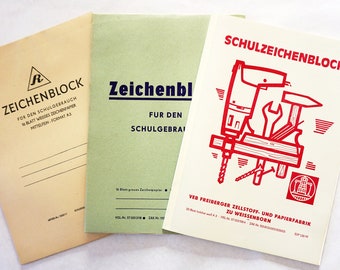 Vintage DDR Zeichenblock A3-Format 1960er-1980er Jahre Künstlerpapier Zeichenpapier