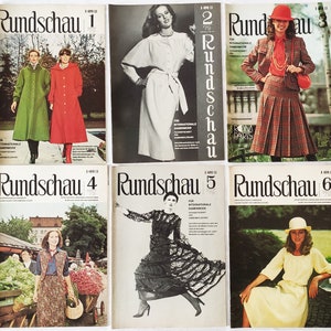 RUNDSCHAU de 1979, 12 edições Revista de moda Revista para alfaiates e designers Revista de costura Revista de moda