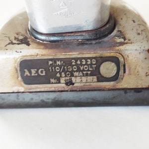 Vintage AEG elektrische strijkijzer stijltang jaren 20/40 afbeelding 9