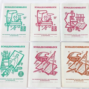 Vintage DDR Zeichenblock A3-Format weißes Papier 1960er-1980er Jahre, VEB Freiberger Papierfabrik Bild 2