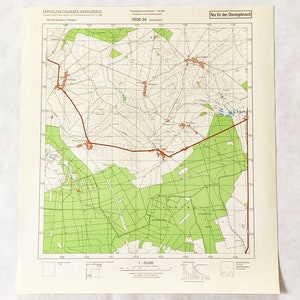 Carte de la RDA Ministère de l'Intérieur Sécurité d'État VEB Combine de géodésie et de cartographie Schwerin Potsdam 1978