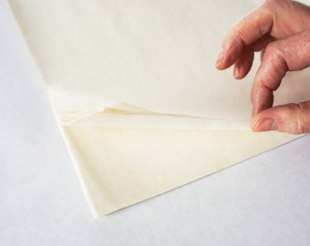DDR Seidenpapier Einwickelpapier Verpackungspapier weiß transparent A4-Format, VEB Papierfabriken Penig 1970-80er Jahre, je Set 20 Bögen