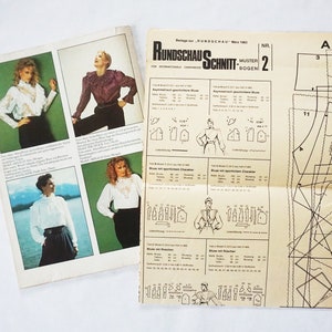 RUNDSCHAU de 1983, 12 edições completas do ano, revista de moda, cortes de revista de costura