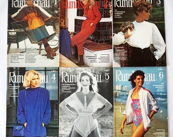 RUNDSCHAU uit 1983, 12 nummers modetijdschrift naaitijdschriften knippen