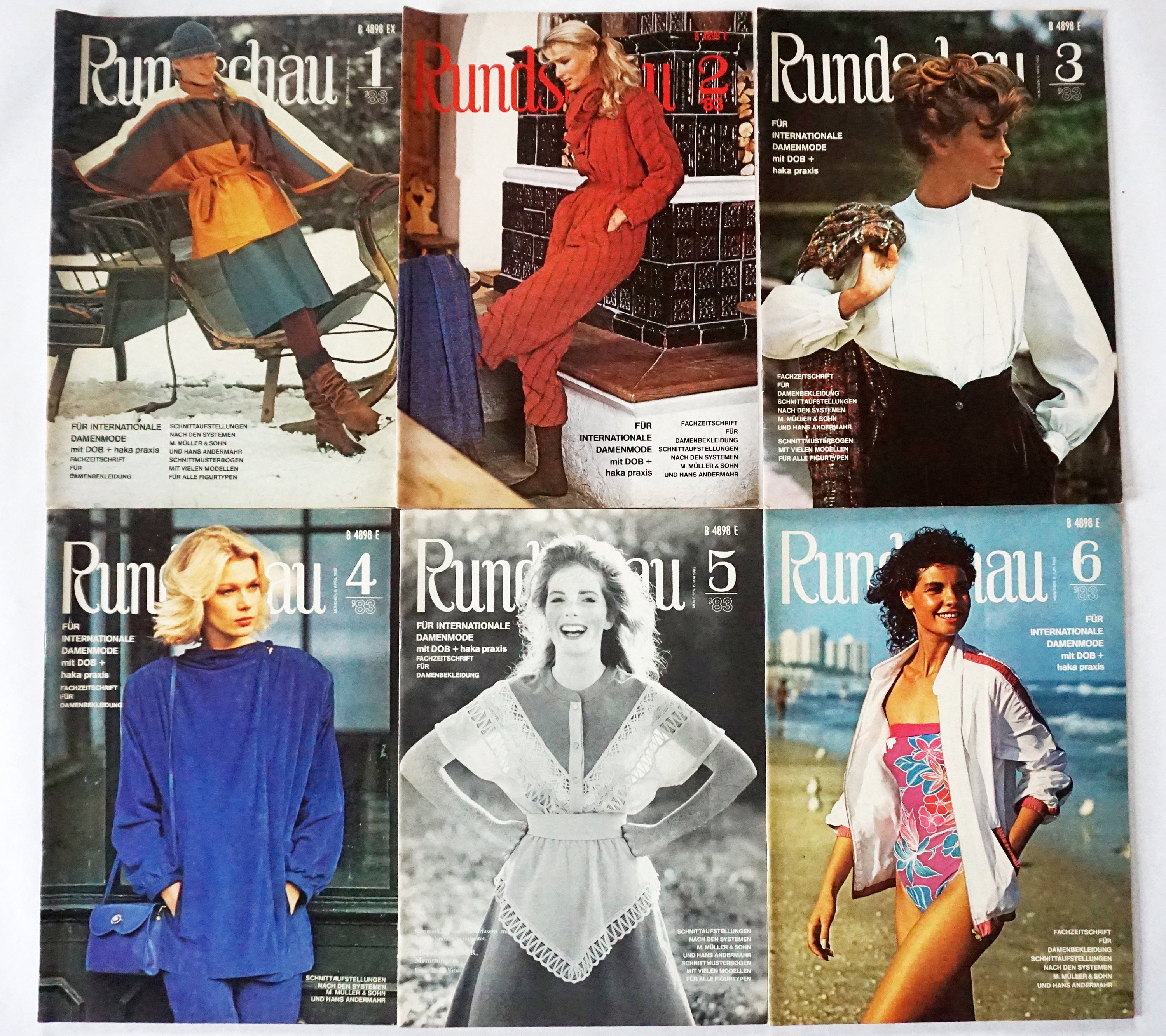 RUNDSCHAU From 1983, 12 Issues Complete Year, Fashion RUNDSCHAU From 1983, 12 Issues Complete Year, Fashion