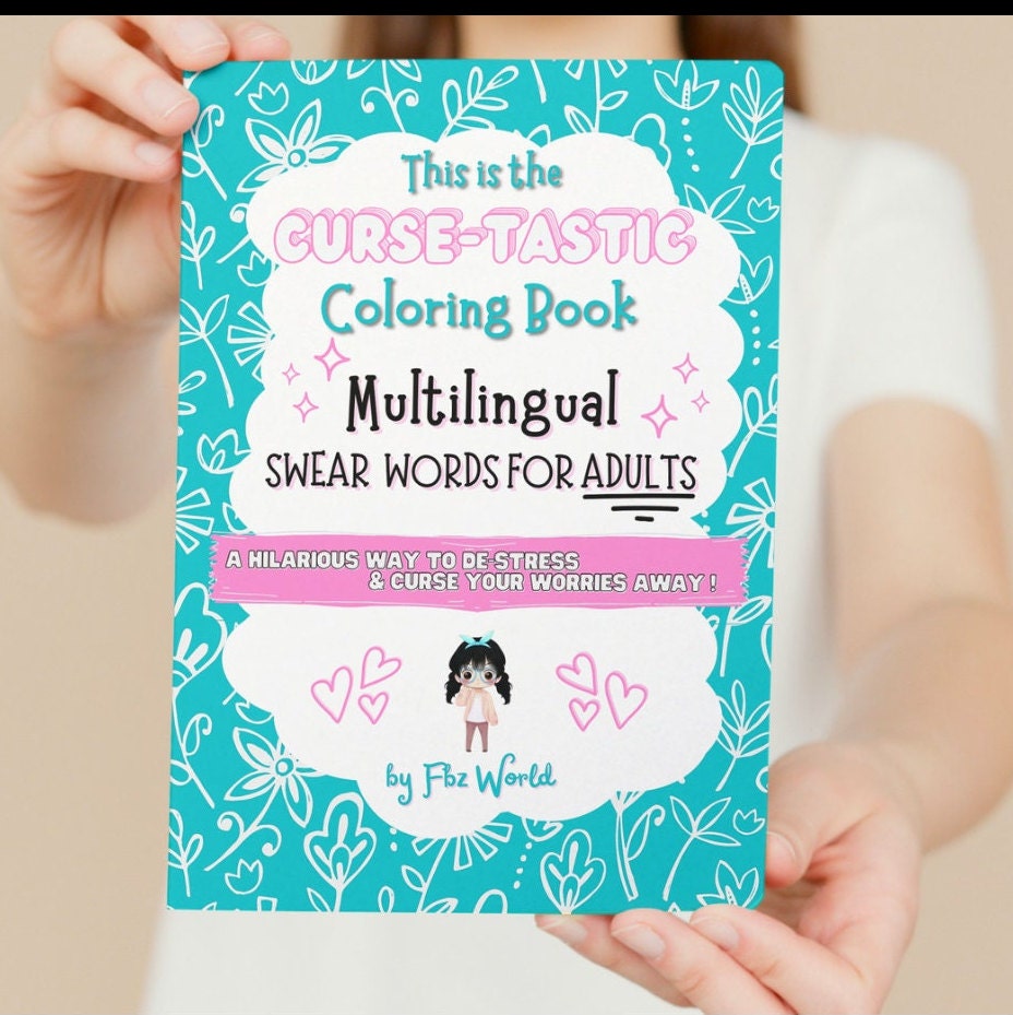 Swear Word Coloring Book 24 Pages Swear Coloring PDF JPEG Curse
