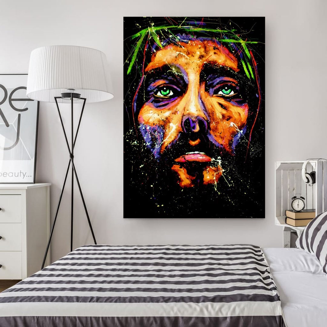 Jesus Christ Paining Jesus Christ Canvas Wall Art Jesus Christ Etsy