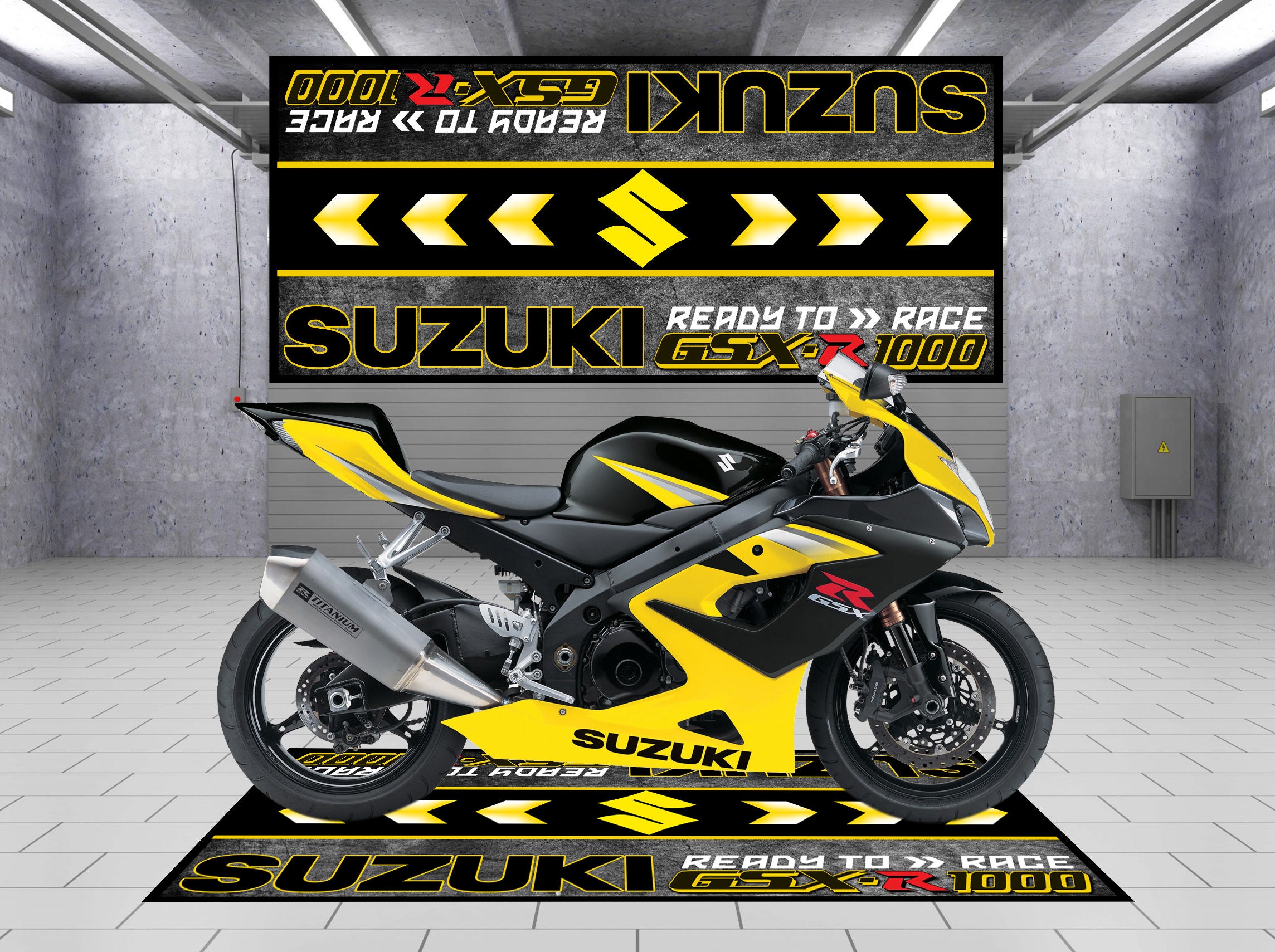 Suzuki GSXR 1000 Motorcycle Mat Washable Motorcycle Carpets - Perfect for  Home and Garage- Motorcycle Gift