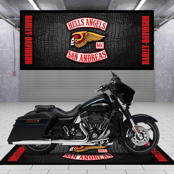 Harley Davidson Garage Mat Etsy
