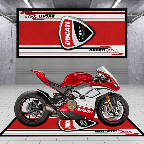 Conçu pour Ducati, tapis de stand pour moto