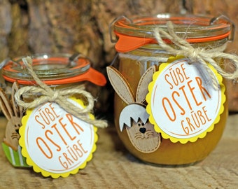 Süße Oster Grüße | Marmelade zu Ostern | Mitbringsel / Geschenk im Glas To Go