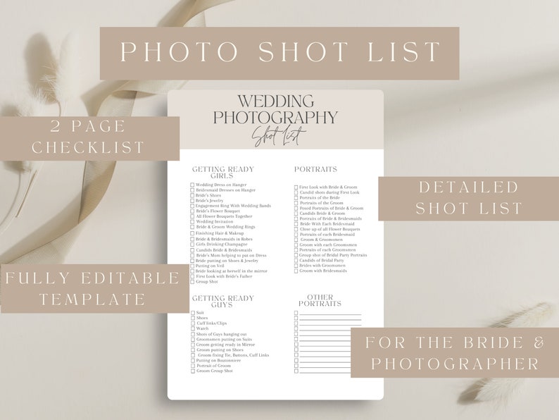 Wedding Photography Shot List Template Wedding Photographer Shot List