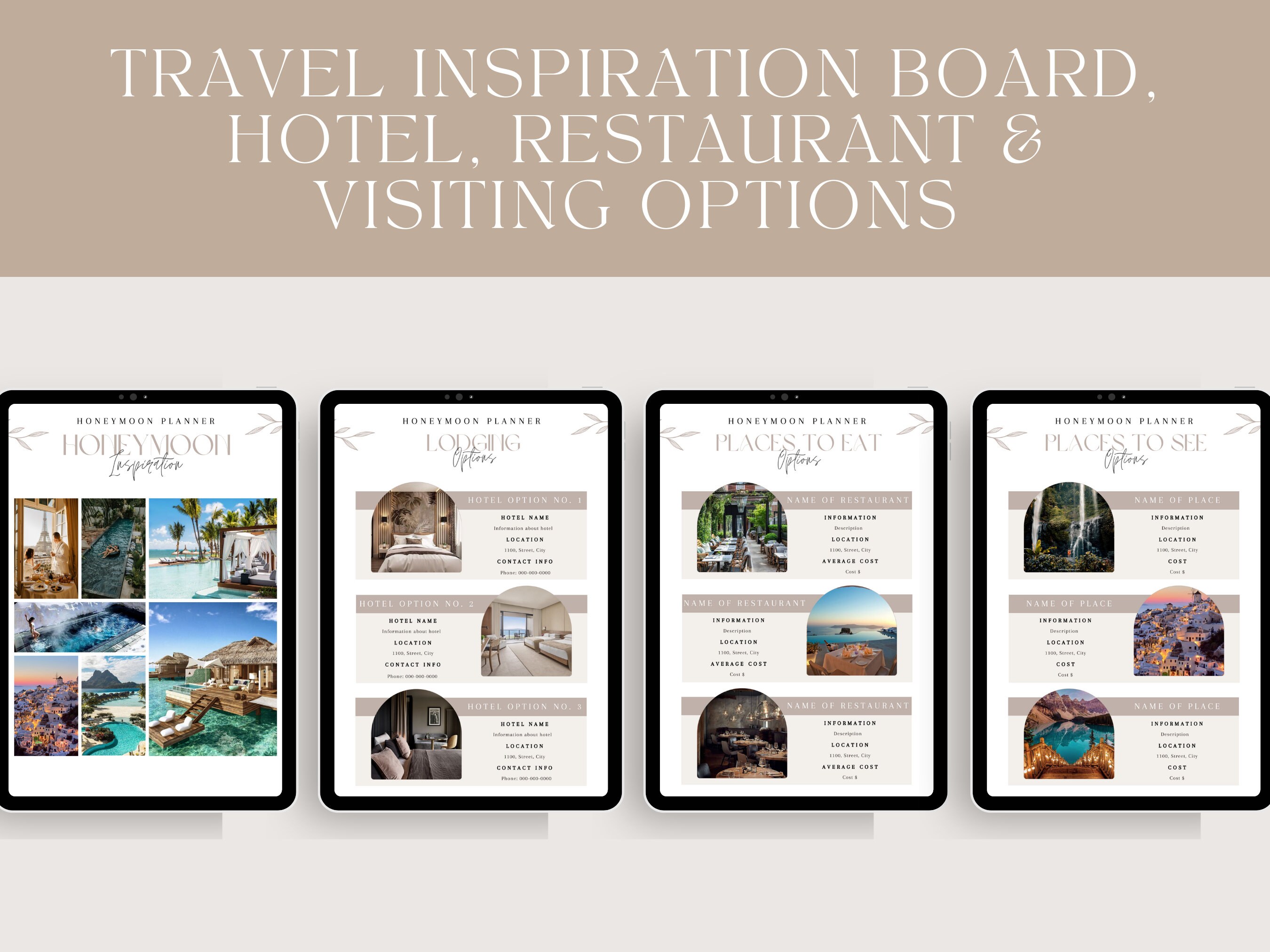 Honeymoon Planner Honeymoon Travel Planner Honeymoon Travel Itinerary