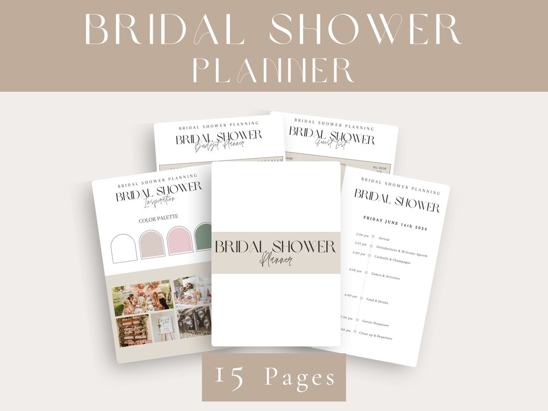 Bridal Shower Planner Printable Bridal Shower Planner - Etsy