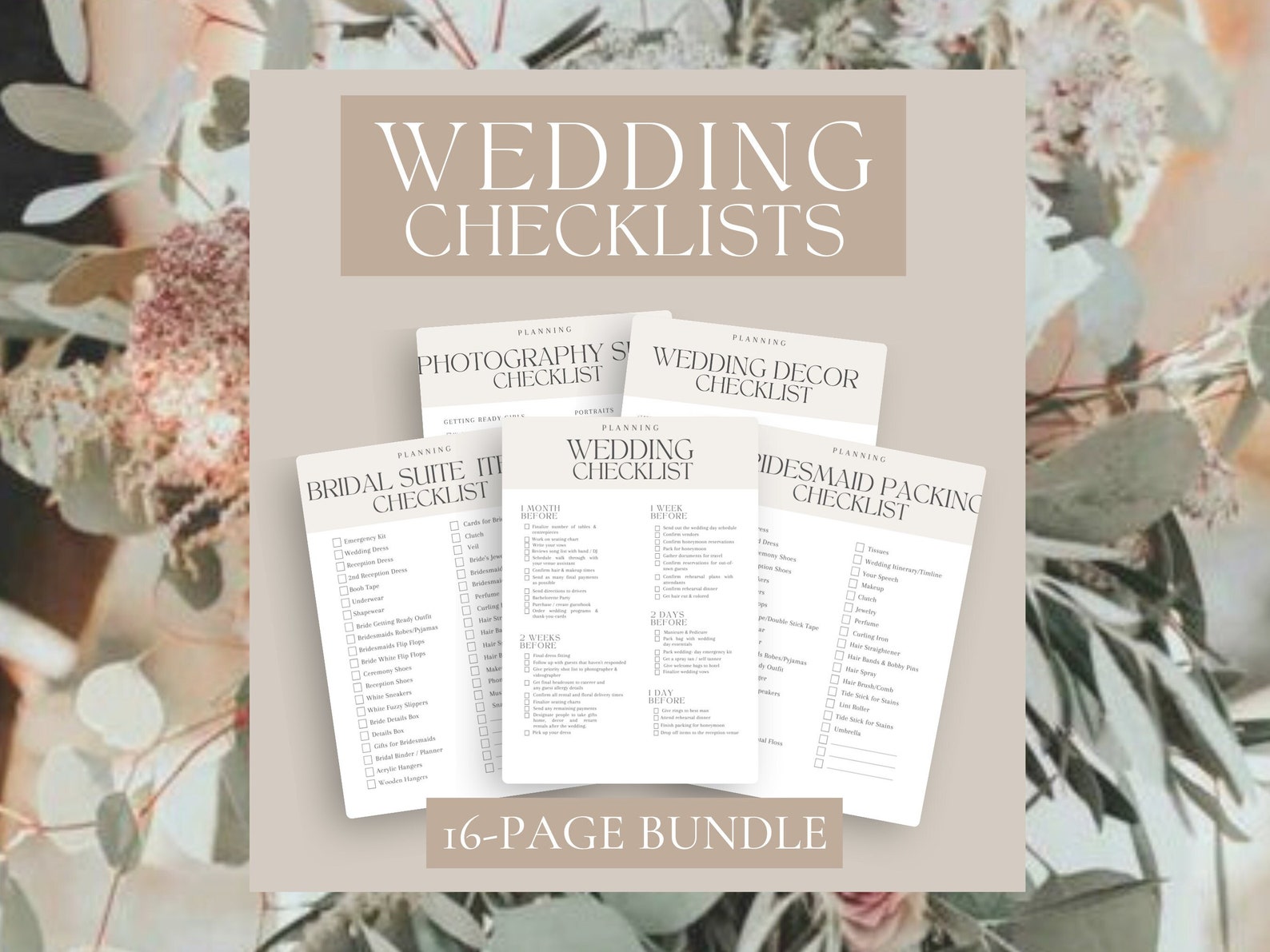 Wedding Checklist Printable Wedding Planning Checklist Wedding