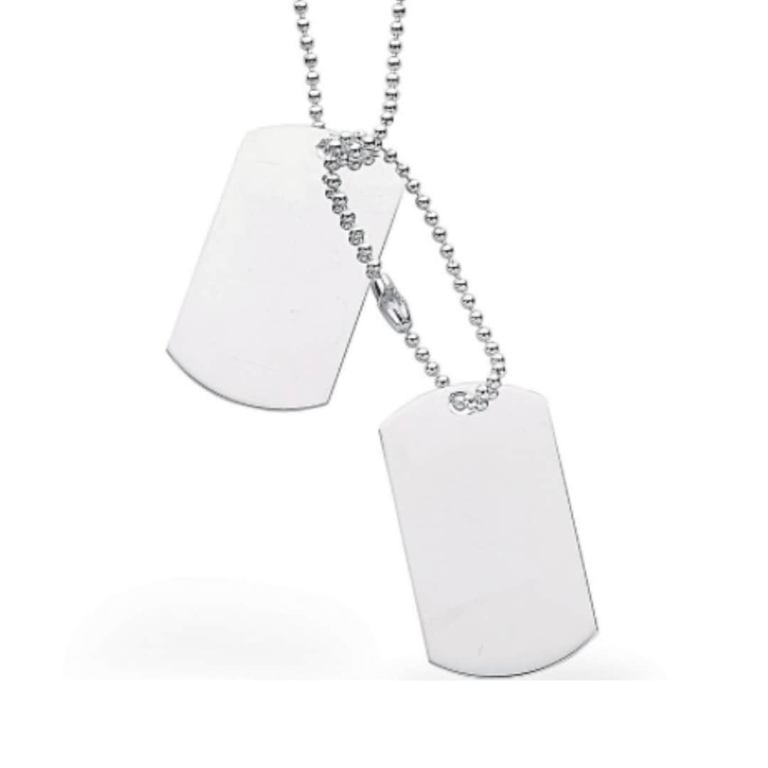 Buy Men's Dog Tags Silver Pendant Necklace Gift for Him, Men, Father and  Groom Mens Birthday and Anniversary Gift Jewellery for Him Online in