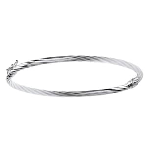Silver Twisted Hinged Stack Bangle | Twist profile Silver Bangle | Dainty & minimalist Bangle | Best Gift For Her | Bangles For Women