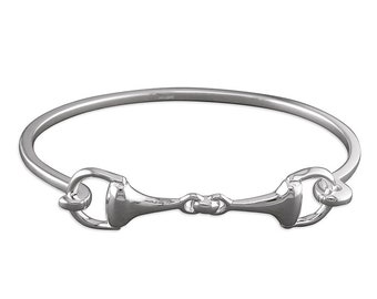 HERMES Galop Horse Bangle Cuff Bracelet Small Model Sterling