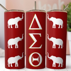Delta Sigma Theta 20 Oz Tumbler Wrap DST Cup Wrap DST Tumbler Design Sorority Tumbler Delta Sigma Theta PNG Skinny Tumbler Template
