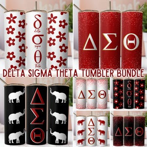 Delta Sigma Theta 20 Oz Tumbler Wrap Bundle DST Cup Wraps DST Tumbler Designs Sorority Tumbler Delta Sigma Theta PNGs Tumbler Templates
