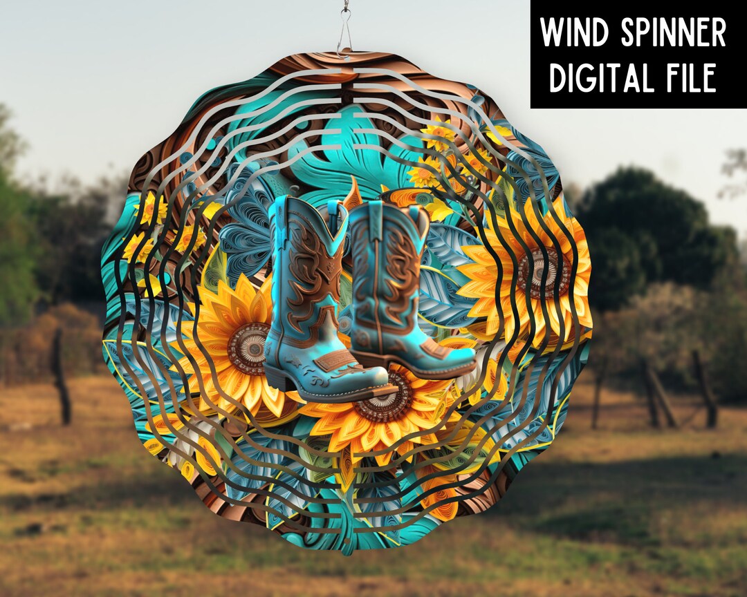 3D SUNFLOWERS Wind Spinner Design 3D Sublimation Design Digital ...