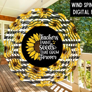 TEACHER Sublimation PNG, Teacher Design, Sublimation Wind Spinner, Windspinner PNG, Digital Download png, Teacher Gift Wind Spinner