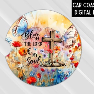 CHRISTIAN PNG Car Coaster Design Sublimation Car Coaster Christian Sublimation PNG Coaster png Coaster Design, Inspirational png