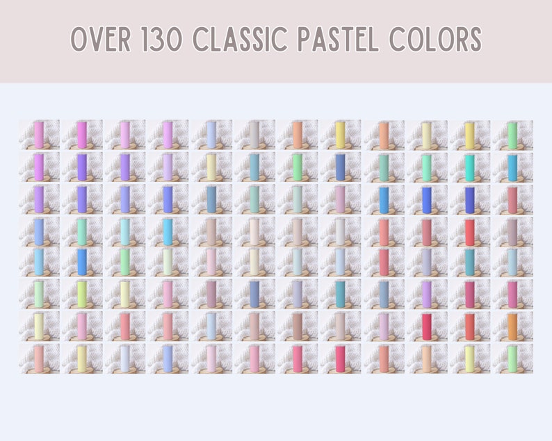 Pastel Colors Tumbler Wrap Bundle, 20 Oz Skinny Tumbler PNGs for Sublimation Tumblers, Sublimation Background PNG Bundle, Tumbler Template