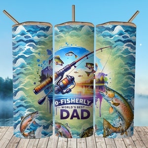 Fishing Tumbler PNG Fathers Day Tumbler Wrap Mens Tumbler Designs Fishing Sublimation Design 20 Oz Skinny Tumbler Wrap Digital Download