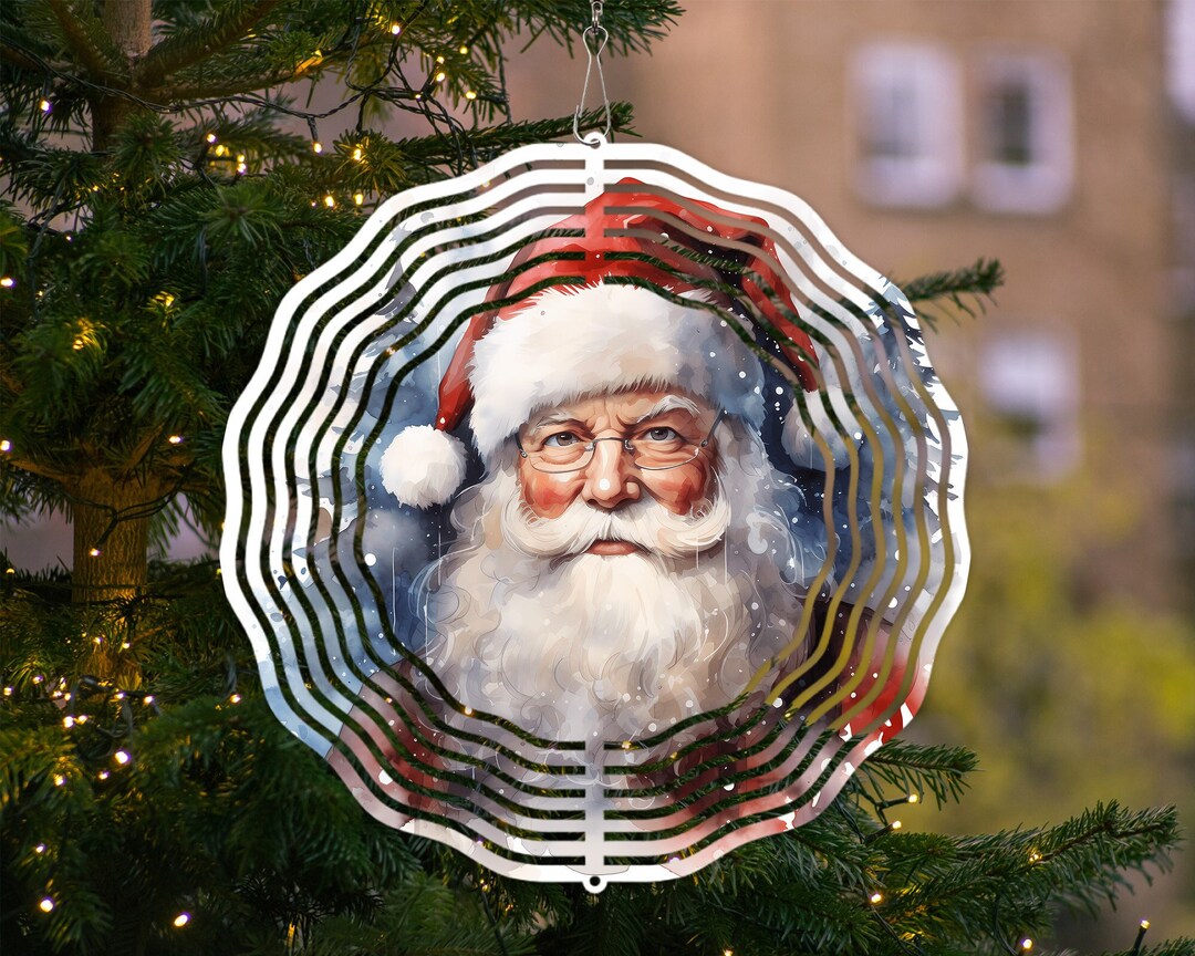 SANTA Wind Spinner PNG, Santa Claus Sublimation Design, Christmas Wind ...