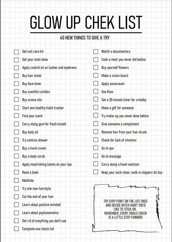 Glow up lists discount