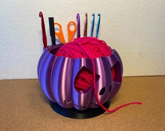 Jack-o'-lantern Yarn Bowl - Purple Silk