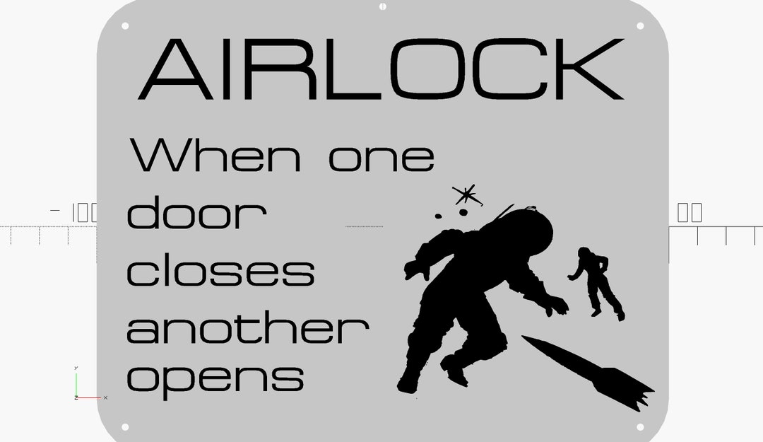 Sign Airlock When One Door Closes Another Opens Etsy