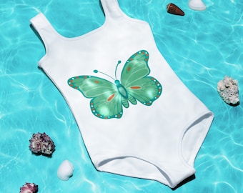 kids swimsuit,butterfly design bathsuit,cool swimsuit,Sparkling girl one piece,Kids pool fashion, One-Piece Girls Bathing Suit,girl swimwear