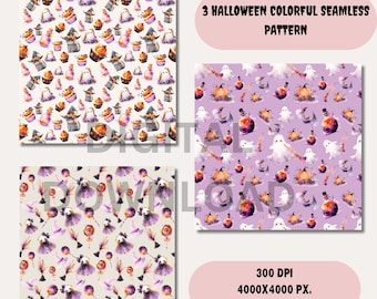 halloween digital paper pack,halloween seamless pattern,cute halloween repeat pattern,spooky ghost scrapbooking background,halloween pattern