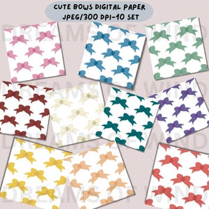 Joli modèle numérique sans couture de noeuds dessinés à la main, motif répétitif de noeuds papillon, papier numérique de rubans colorés, fichier de modèle de noeuds, modèle pour enfants